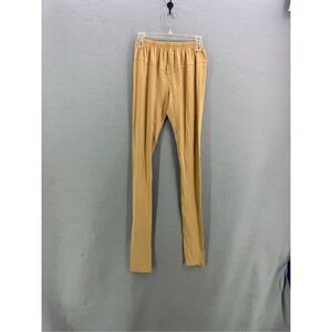 Vami Womens Tan Elastic Waistband Stretch Leggings Free Size